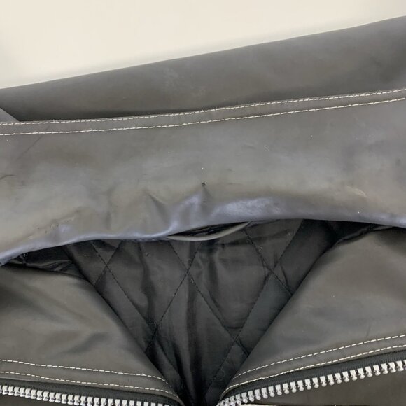 Lounge Lizard Jacket Medium Black Gray Moto Biker Streetwear Edgy - Picture 7 of 12